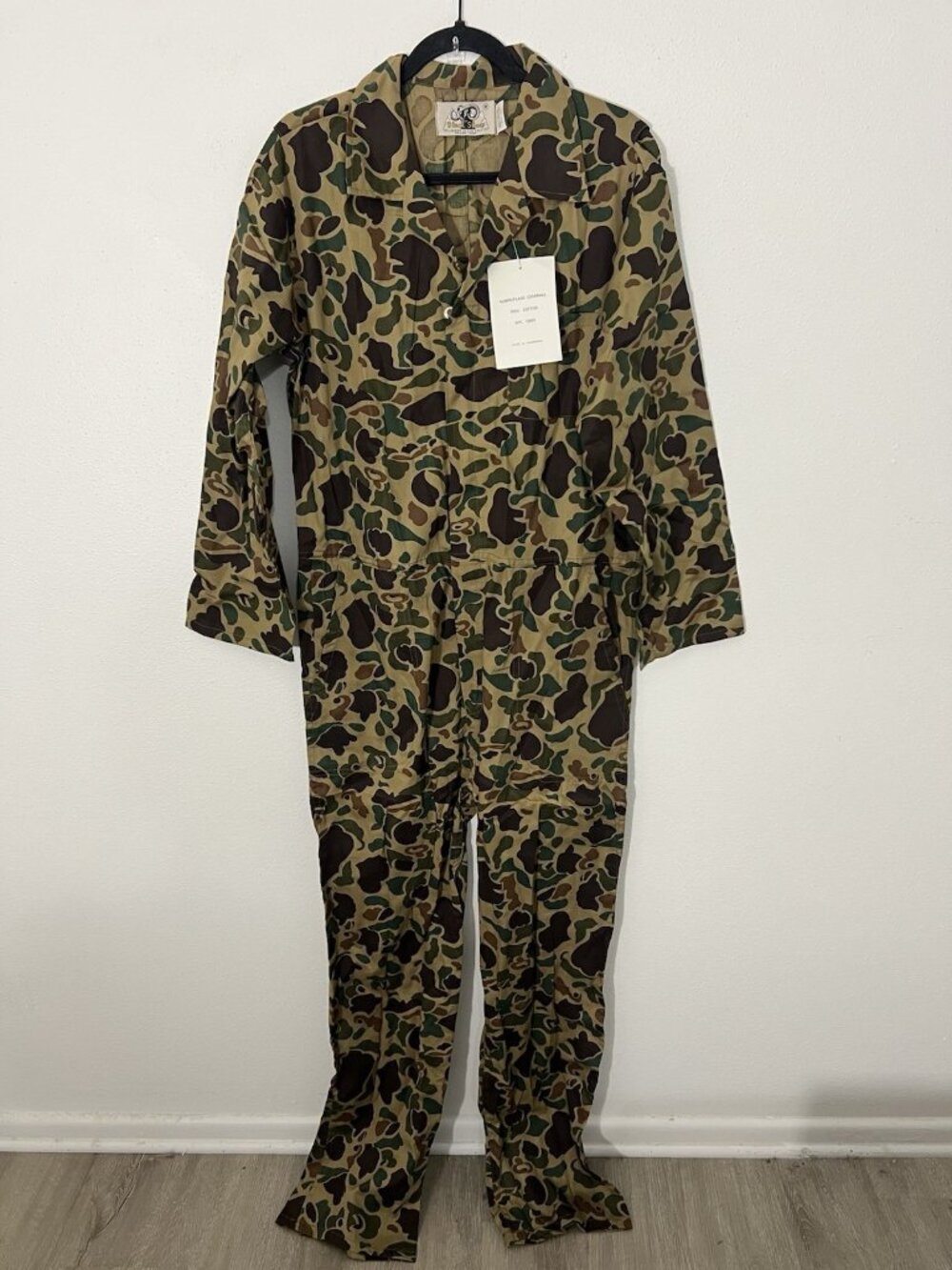 NWT Men’s Vintage Black Sheep Cotton Camo Coveralls Size Medium